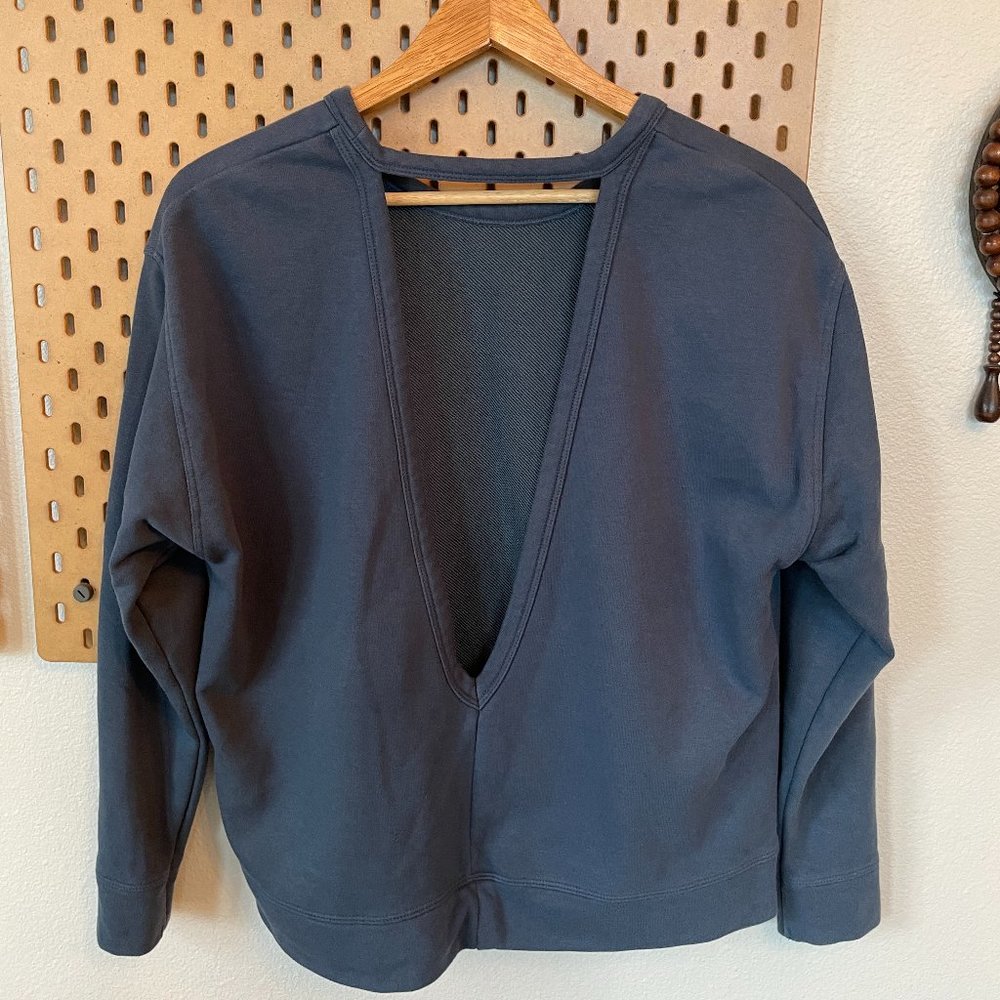 Blue Nike Dri-Fit Open Back Sweatshirt (M)